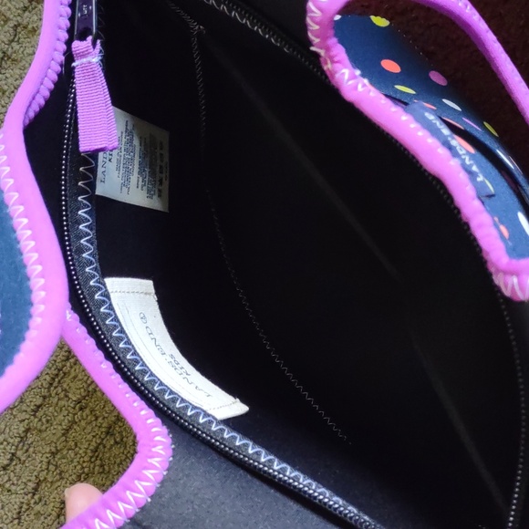 NEW Lands' End Backpack And Lunchbox Set Navy Dot Classmate Lunch Bag - Picture 3 of 7